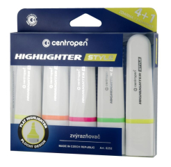 centropen  Zvýrazňovač  Centropen Style 6252/4 neon sada 4ks