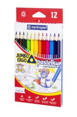 Trojúhelníkové školní pastelky Centropen JUMBO 9522 12ks