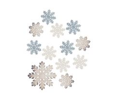 Dekorace vánoční dřevěná - vločky 4cm, 12 ks
