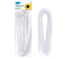 Drátek žinylka 500 x 8mm 10ks - bílý LUMA