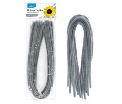 Drátek žinylka 500 x 8mm 10ks - šedý LUMA