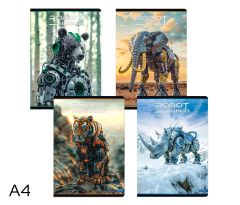 Sešit A4 linka 52l Robot animals mix