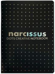 Narcis sešit DOTS A5 60l  80g černý ,balení 6 ks