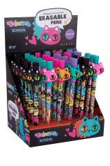 Gumovací pero Colorino CATS with big eyes ,balení 36 ks