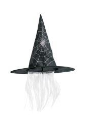 Arpex  AX párty klobouk s vlasy čarodějnický
