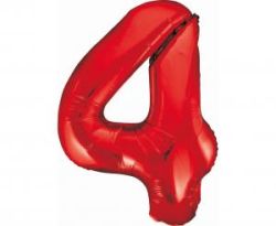 GD balónek fóliový 85cm B&C 4 červená