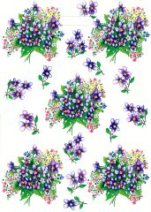 LIKA taška PE 34x50 Fialky/50/ ,balení 50 ks