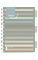 Eurocom  Spirálový blok A4 Street Pad Lines ,balení 3 ks