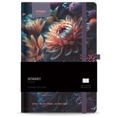 Blok  FLOWERS Blossom A6 linka s gumou
