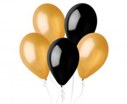 GD balónek BEUTY&CHARM 3 zlaté, 2 černé
