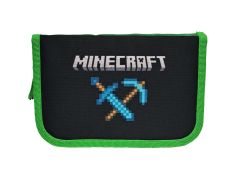 Astra  Penál 1 zip Minecraft  - prázdný, 1 zip, 1 klopa