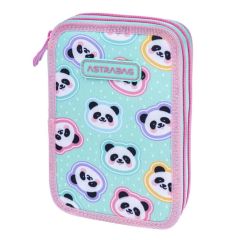 Penál 2 zipy Minty Pandas - prázdný