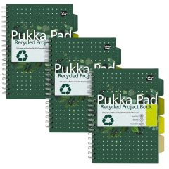 Pukka  PUKKA Recycled Project Book B5/200l 80g /3/ ,balení 3 ks