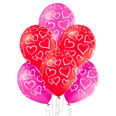 ALIGA balónek BN06-280 Hearts 6ks