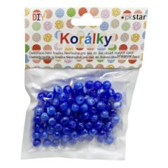 PKstar  Korálky plastové modré 8 mm