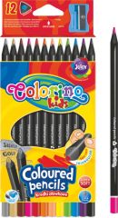 Colorino pastelky 12ks trojhranné černé
