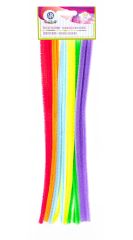 Drátky plyšové 30 cm 20 ks neonový mix