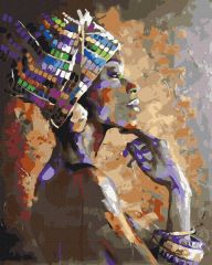 Plátno malířské - malování podle čísel Afričanka II