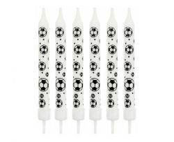 Dortové svíčky FOTBAL 6cm 6ks