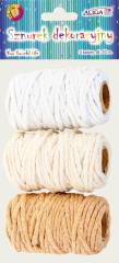 aliga  Provázky 2 mm 10 m 3 barvy mix