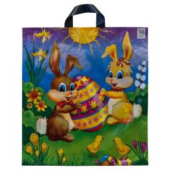 T-Velik. taška 44x50 PE Zajíc,Kuře/25/ ,balení 25 ks