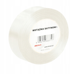 Brewis  Atlasová stuha 38 mm bílá - 1