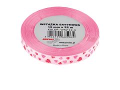 Brewis  Atlasová stuha s vzorem srdce 12 mm - 4
