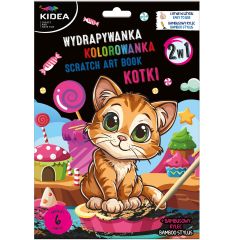 Škrábací obrázek + omalovánky Kočky