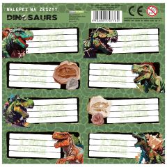 Samolepky na sešity Dino ,balení 25 ks