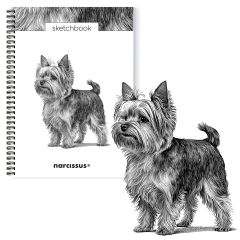 Skicovací notes A4 SP 60l čistý PES Yorkshire Terrier ,balení 4 ks