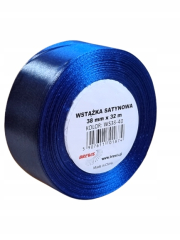 Brewis  Atlasová stuha 38 mm tmavě modrá - 40