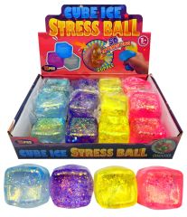 Antistresový míček - kostka 5 cm ,balení 12 ks