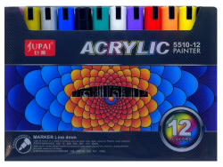 Akrylové popisovače 4 mm 12 barev