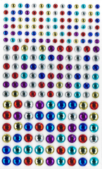 Samolepící kamínky DS77 - 204 ks mix bárev