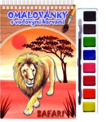 AKIM omalovánky A5 s barvami Safari