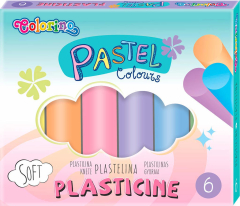 Colorino pastel plastelina 6 barev ,balení 6 ks
