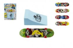 Teddies  TD skateboard prstový 10cm s rampou