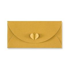 Envelopes Ltd.  Barevná obálka DL zlatá LUX BUTTERFLY ,balení 10 ks