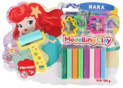 Plastelína / modelína NARA sada s vykrajovátky Mermaid