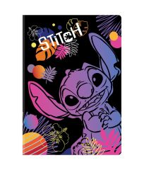Sešit A4 60 listů Stitch black vzor 1 linka ,balení 6 ks
