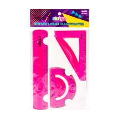 Geometrická sada STRIGO Flexi Pink 3 ks