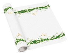 Běhoun stolní airlaid 40x500cm White Flowers