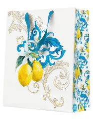 Papírová taška PAW střední  Baroque Lemon Sicilian Bloom ,balení 5 ks