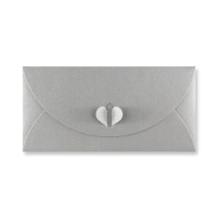 Barevná obálka DL LUX BUTTERFLY stříbrná ,balení 20 ks