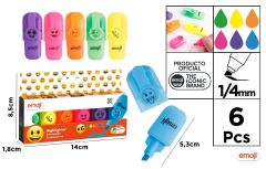 Zvýrazňovač 5 barev na blistru EMOJI