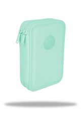 Penál 2 zipy Jumper Pastel Powder Mint - vybavený