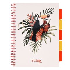 Strigo  Blok A4/100l 80g TROPIC Tukan spirála s rozřaďovačem