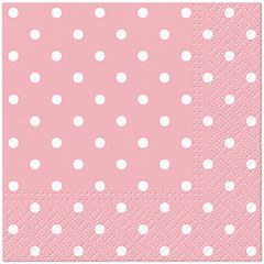 Ubrousky PAW Dekor C (20ks) Dots (light pink)