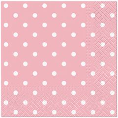 Ubrousky PAW Dekor C (20ks) Dots (light pink)