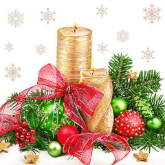 Ubrousky DAISY L (20ks) Xmas Gold Candles